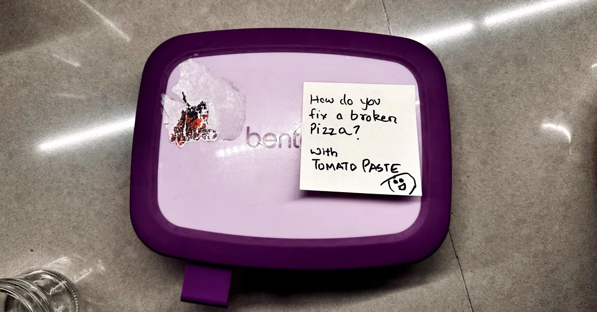 Lunch Box Joke Post It